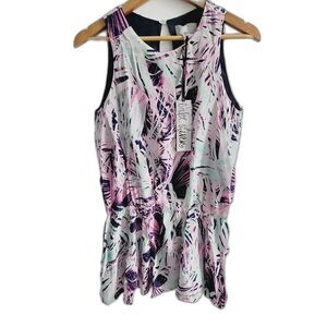 NWT Anthropologie Chloe Oliver keyhole back Woven Romper Minidress size XS